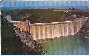 Mount Morris Dam Postcard 1950s
